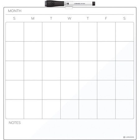 U BRANDS 14 x 14 in. Cubicle Magnetic Dry-Erase Calendar Board - White Surface UB465944